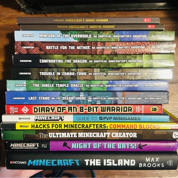 Lot 14 Minecraft themed kids books Guides Video Game Novels 8 Bit Warrior EUC - Picture 2 of 3